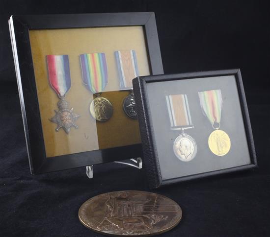 A group of assorted war medals